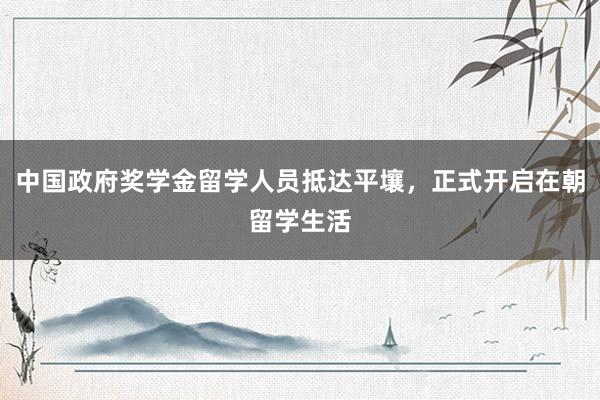 中国政府奖学金留学人员抵达平壤，正式开启在朝留学生活