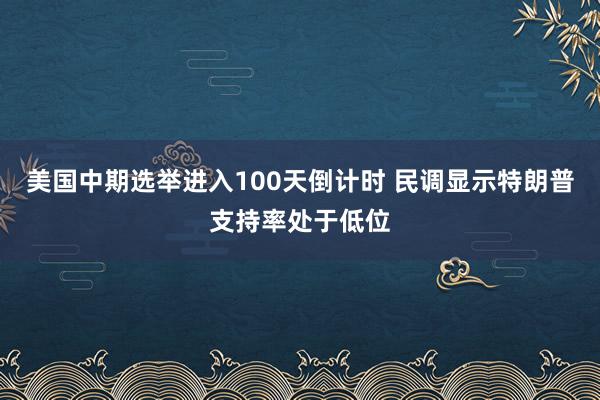 美国中期选举进入100天倒计时 民调显示特朗普支持率处于低位