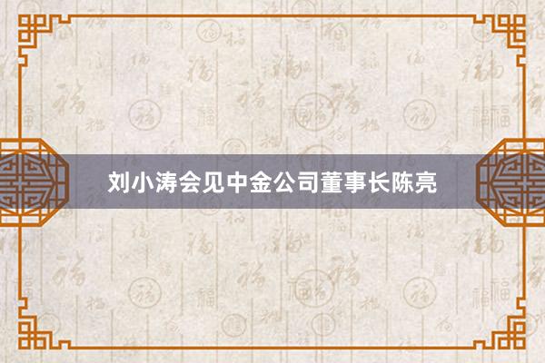 刘小涛会见中金公司董事长陈亮