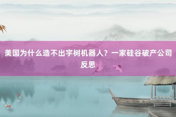 美国为什么造不出宇树机器人？一家硅谷破产公司反思
