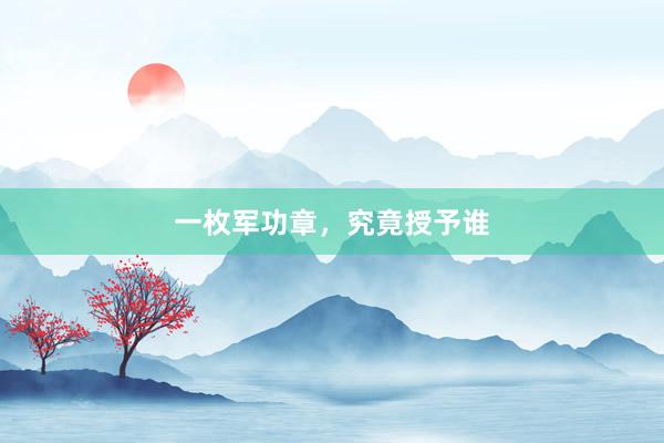 一枚军功章，究竟授予谁