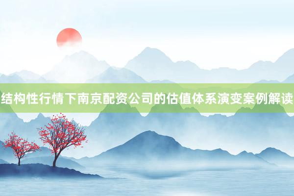 结构性行情下南京配资公司的估值体系演变案例解读