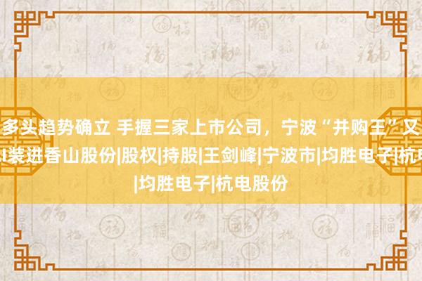 多头趋势确立 手握三家上市公司，宁波“并购王”又要把AI装进香山股份|股权|持股|王剑峰|宁波市|均胜电子|杭电股份