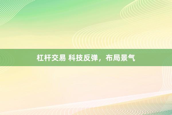 杠杆交易 科技反弹，布局景气