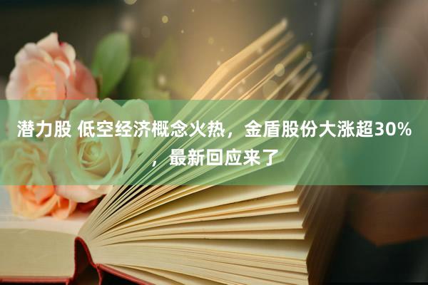 潜力股 低空经济概念火热，金盾股份大涨超30%，最新回应来了